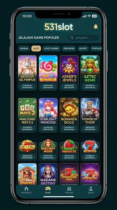 Tampilan katalog aplikasi 531slot