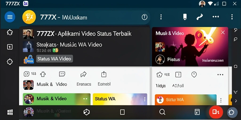 Antarmuka aplikasi 777ZX yang sederhana dan user-friendly.