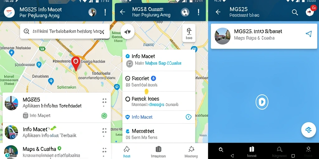 Tampilan antarmuka MG525 yang menampilkan informasi lalu lintas secara real-time.