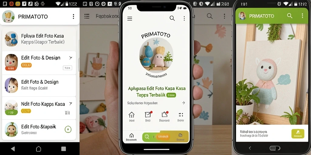 Antarmuka PRIMATOTO saat mengedit foto Kertas Kaca.
